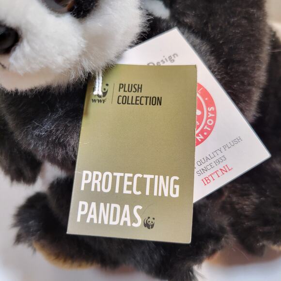 WWF Panda Mom Baby Plush 11" Protecting Pandas Dutch Design Bon Ton Toys - Picture 15 of 16